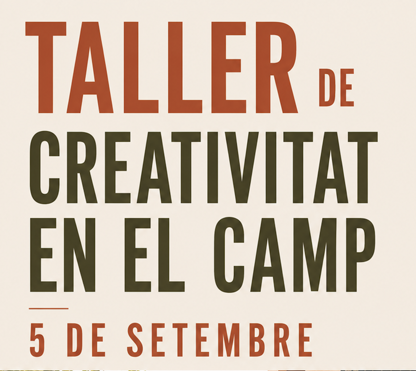 Taller intensivo de creatividad en el campo